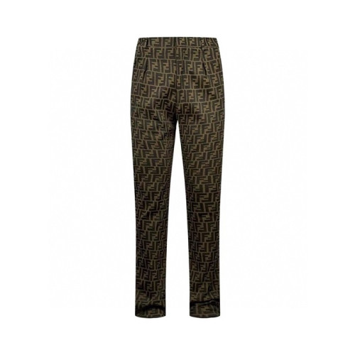 펜디 남성 카키 슬랙스 - Fendi Mens Khaki Slacks - fec941x