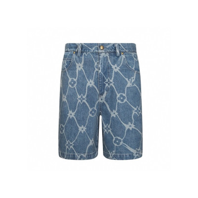 루이비통 남성 블루 반바지 - Louis vuitton Mens Blue Half-pants - lvc948x