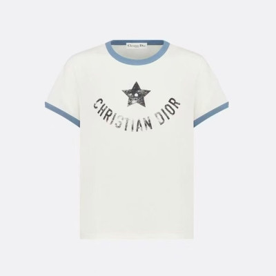 디올 여성 반팔 티셔츠 - Dior Womens Round Tshirt - dic966x