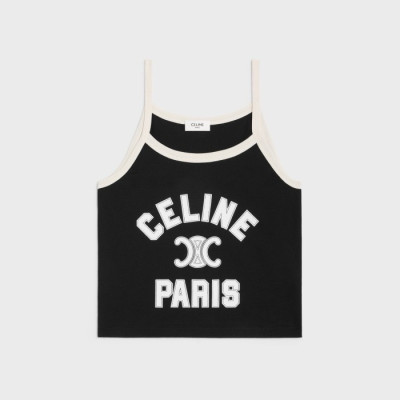 셀린느 여성 블랙 나시 - Celine Womens Black Sleeveless Shirts - cec985x