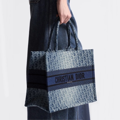 디올 여성 데님 북토트 M1296 - Dior Womens Book Tote - dib2192x