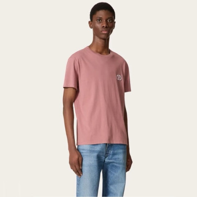 발렌티노 남성 핑크 반팔티 - Valentino Mens Pink Tshirts - vac1052x