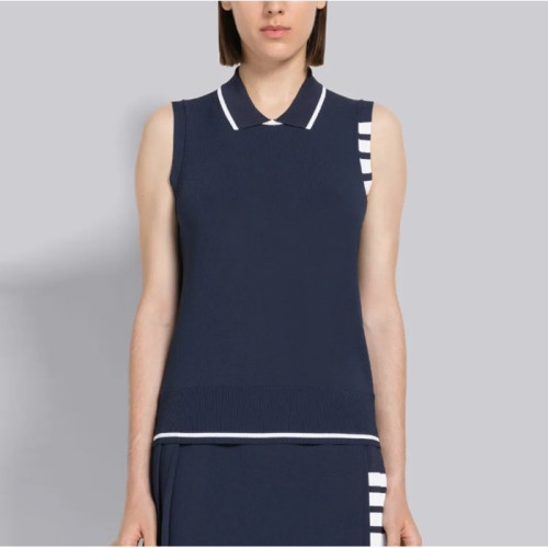 톰브라운 여성 라운드 나시 - Thom Browne Womens Sleeveless Top - thc1237x