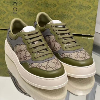 구찌 남성 그린 스니커즈 - Gucci Mens Brown Sneakers - gus1088x