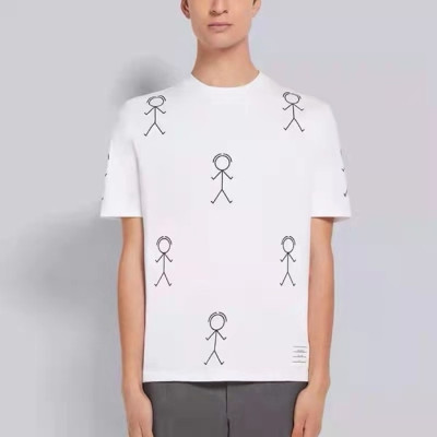 톰브라운 남성 라운드 반팔티 - Thom Browne Mens Round Tshirts - thc1273x