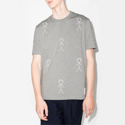 톰브라운 남성 라운드 반팔티 - Thom Browne Mens Round Tshirts - thc1275x