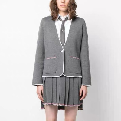 톰브라운 여성 브이넥 가디건 - Thom Browne Womens Cardigan - thc1374x