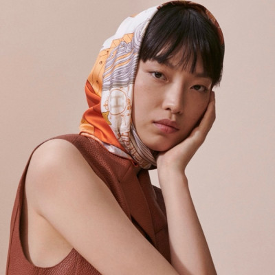 에르메스 여성 오렌지 스카프 - Hermes Womens Orange Scarf - acc2200x