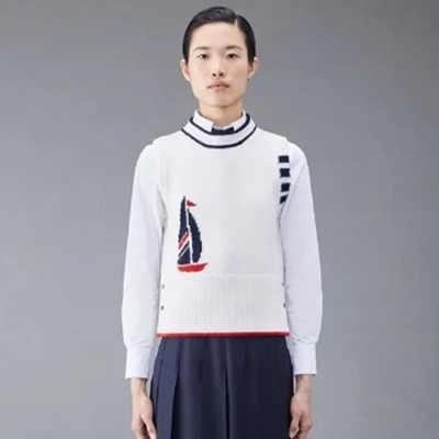 톰브라운 여성 라운드 베스트 - Thom Browne Womens Best - thc1439x