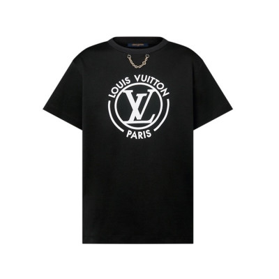 루이비통 여성 블랙 반팔 티셔츠 - Louis vuitton Womens Black Tshirts - lvc1449x