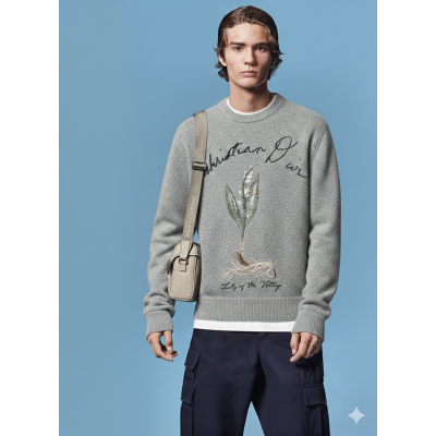 디올 남성 라운드 니트 - Dior Mens Round Knitwear - dic1489x