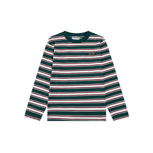 미우미우 여성 라운드 긴팔티 - Miumiu Womens Round Tshirt - miu1594x