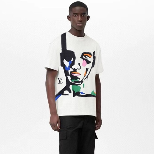 루이비통 남성 라운드 반팔 티셔츠 - Louis vuitton Mens Round Tshirt - lvc1801x
