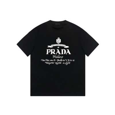 프라다 남성 라운드 반팔 티셔츠 - Prada Mens Round Tshirts - prc1813x