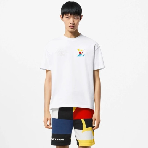 루이비통 남성 라운드 반팔 티셔츠 - Louis vuitton Mens Round Tshirt - lvc1839x