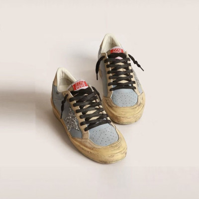 골든구스 여성 블루 스니커즈 - Golden Goose Womens Ballstar Sneakers - gos1368x