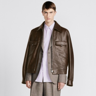 디올 남성 가죽 자켓 - Dior Mens Leather Jackets - dic1871x