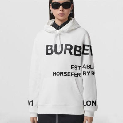 버버리 여성 화이트 후드티 - Burberry Womens White Hoodie - buc2046x