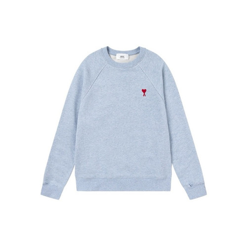 아미 남성 블루 맨투맨 - Ami Mens Blue Tshirts - amc2138x