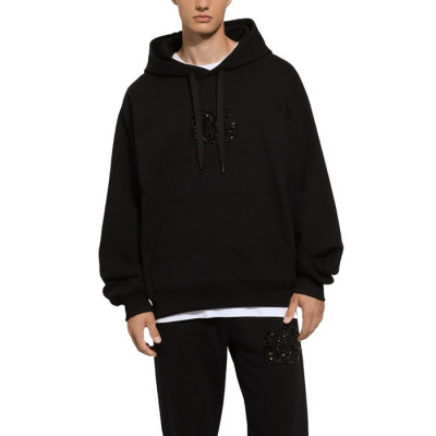 돌체앤가바나 남성 블랙 후디 - Dolce&Gabbana Mens Black Hoodie - doc2231x