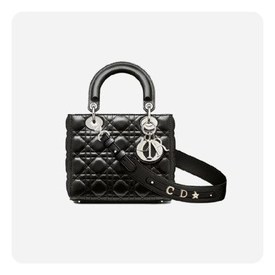 디올 여성 블랙 까나쥬 레이디백 스몰 - Dior Cannage Lady Small Bag- di2601z