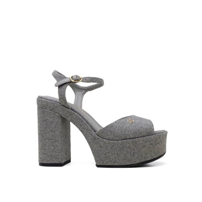 샤넬 여성 하이힐 슬링백 - Chanel Womens Gray Slingback - chs1467x