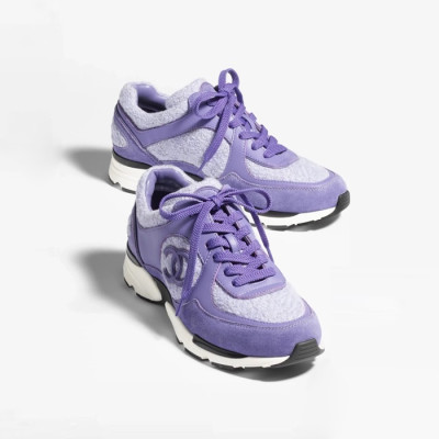 샤넬 여성 퍼플 스니커즈 - Chanel Womens Purple Sneakers - chs1477x