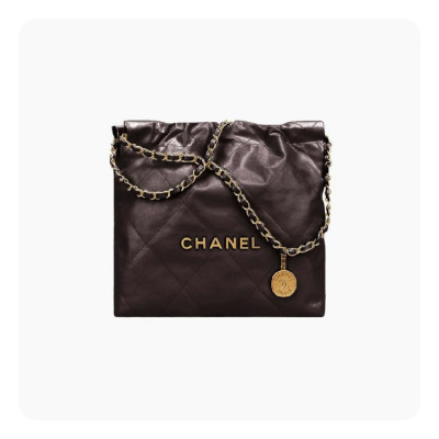 샤넬 22백 미디움 초코 브라운 골드- Chane 22 Bag Medium Bag - ch2713z