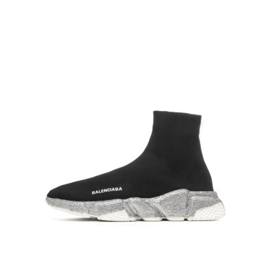 발렌시아가 남/녀 미들탑 스니커즈 - Balenciaga Unisex Black Sneakers - bas1565x