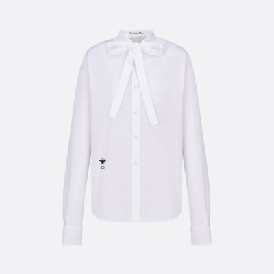 디올 여성 리본 셔츠 - Dior Womens White Shirts - dio2819x