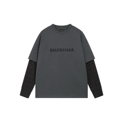 발렌시아가 남성 라운드 긴팔티 - Balenciaga Mens Round Tshirt - bac3928x