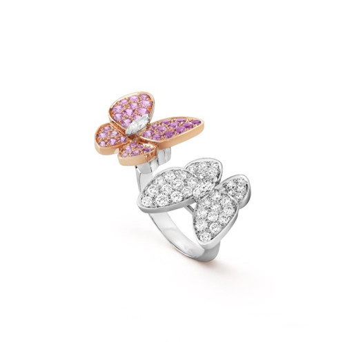 반클리프 아펠 여성 투 버터플라이 비트윈 더 핑거 링 - Van Cleef & Arpels Womens Two Butterfly Between the Finger Ring - acc2572x