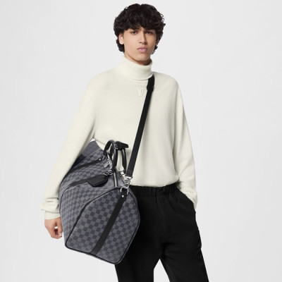 매장판 루이비통 남성 다미에 그라파이트 키폴  반둘리에 55 N41413 - Louis vuitton Mens Damier Keepall - lvb3495x