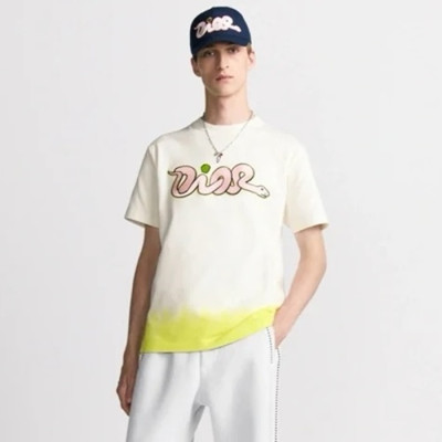 디올 남성 라운드 반팔 티셔츠 - Dior Mens Round Tshirt - dic4756x