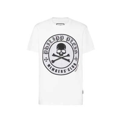 필립플레인 남성 라운드 반팔티 - Philipp-plein Mens Round Tshirt - phc4764x