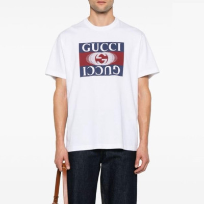 구찌 남성 라운드 반팔티 - Gucci Mens Round Tshirt - guc4766x