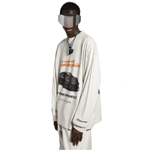 발렌시아가 남성 라운드 긴팔티 - Balenciaga Mens Round Tshirt - bac4931x
