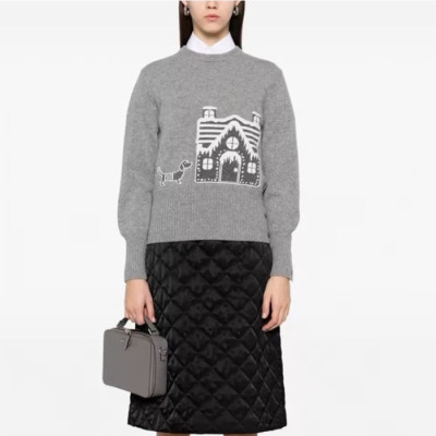 톰브라운 여성 라운드 니트 - Thom Browne Womens Knitwear - thc4948x