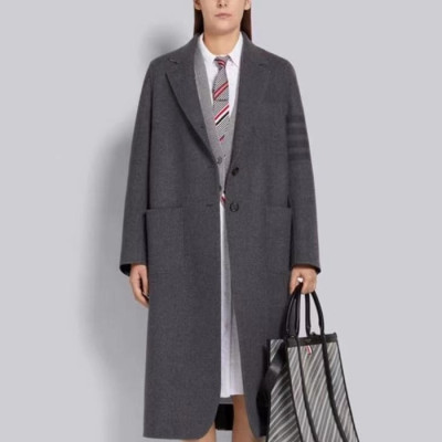 톰브라운 여성 베이직 코트 - Thom Browne Womens Basic Coat - thc4960x