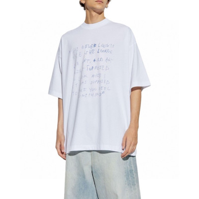 베트멍 남/녀 라운드 반팔 티셔츠 - Vetements Unisex Over Size Tshirt - vec4980x