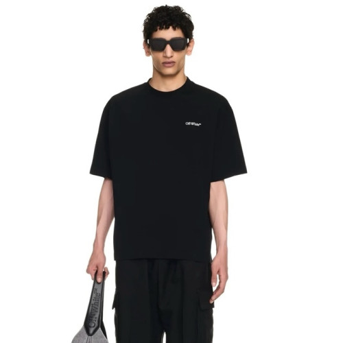 오프화이트 남성 블랙 티셔츠 - Off white Mens Black Tshirt - ofc4996x