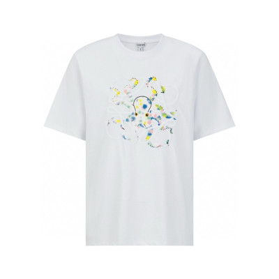 로에베 남성 라운드 반팔티 - Loewe Mens Round Tshirt - loc4998x