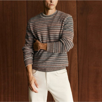 로로피아나 남성 라운드 스웨터 - Loro Piana Mens Round Sweater - lpc5059x