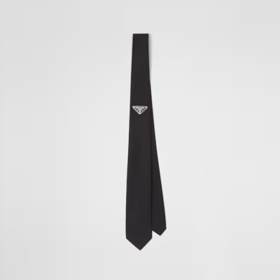 프라다 남성 리나일론 넥타이 - Prada Mens Black Necktie - acc3674x