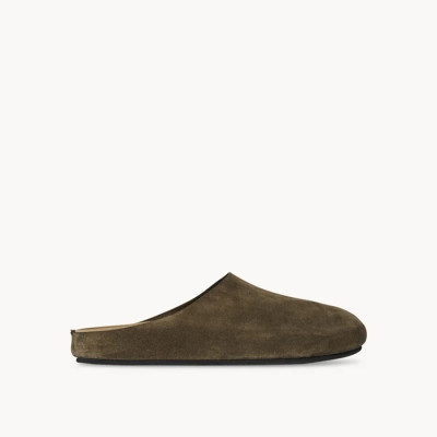 더 로우 여성 휴고 슬라이드 스웨이드 애쉬 - The Row Womens Hugo Slide in Suede - ths3238x