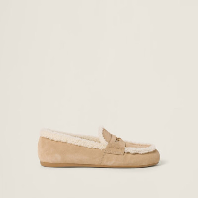 미우미우 여성 시어링 로퍼 - Miumiu Womens Shearling Loafer - mis3298x