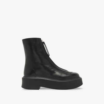 더 로우 여성 지퍼 앵클 부츠 - The Row Womens Zipped Leather Boots - ths3304x