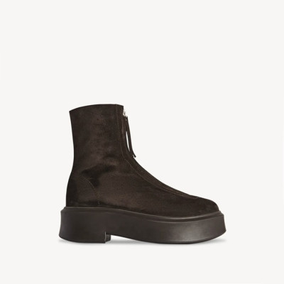 더 로우 여성 지퍼 앵클 부츠 - The Row Womens Zipped Leather Boots - ths3305x