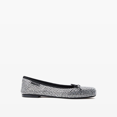 알렉산더왕 여성 빌리 새틴 크리스탈 플랫 슈즈 - Alexander Wang Womens Billie Flat-shoes - als3353x