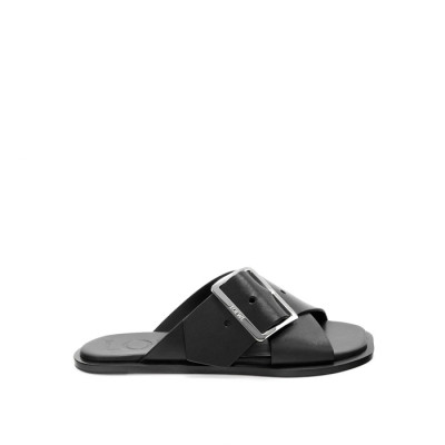 로에베 여성 페탈 벨트 버클 슬라이드 - Loewe Womens Petal Belt Flat Sandals - los3390x